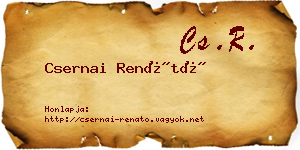 Csernai Renátó névjegykártya