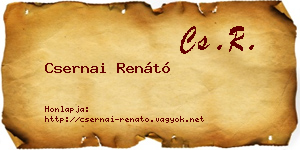 Csernai Renátó névjegykártya
