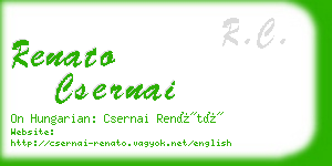 renato csernai business card